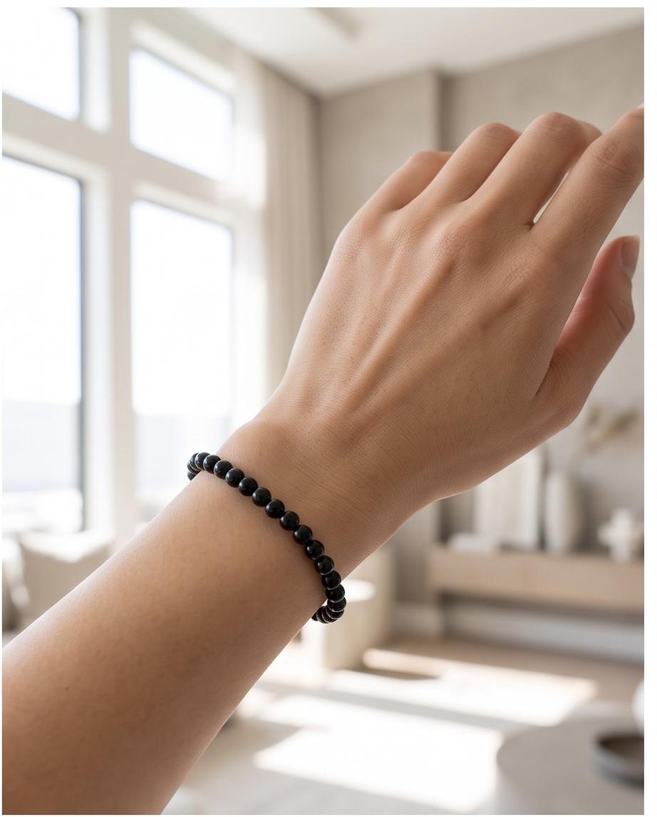 Turmalin Edelstein Armband (schwarz)