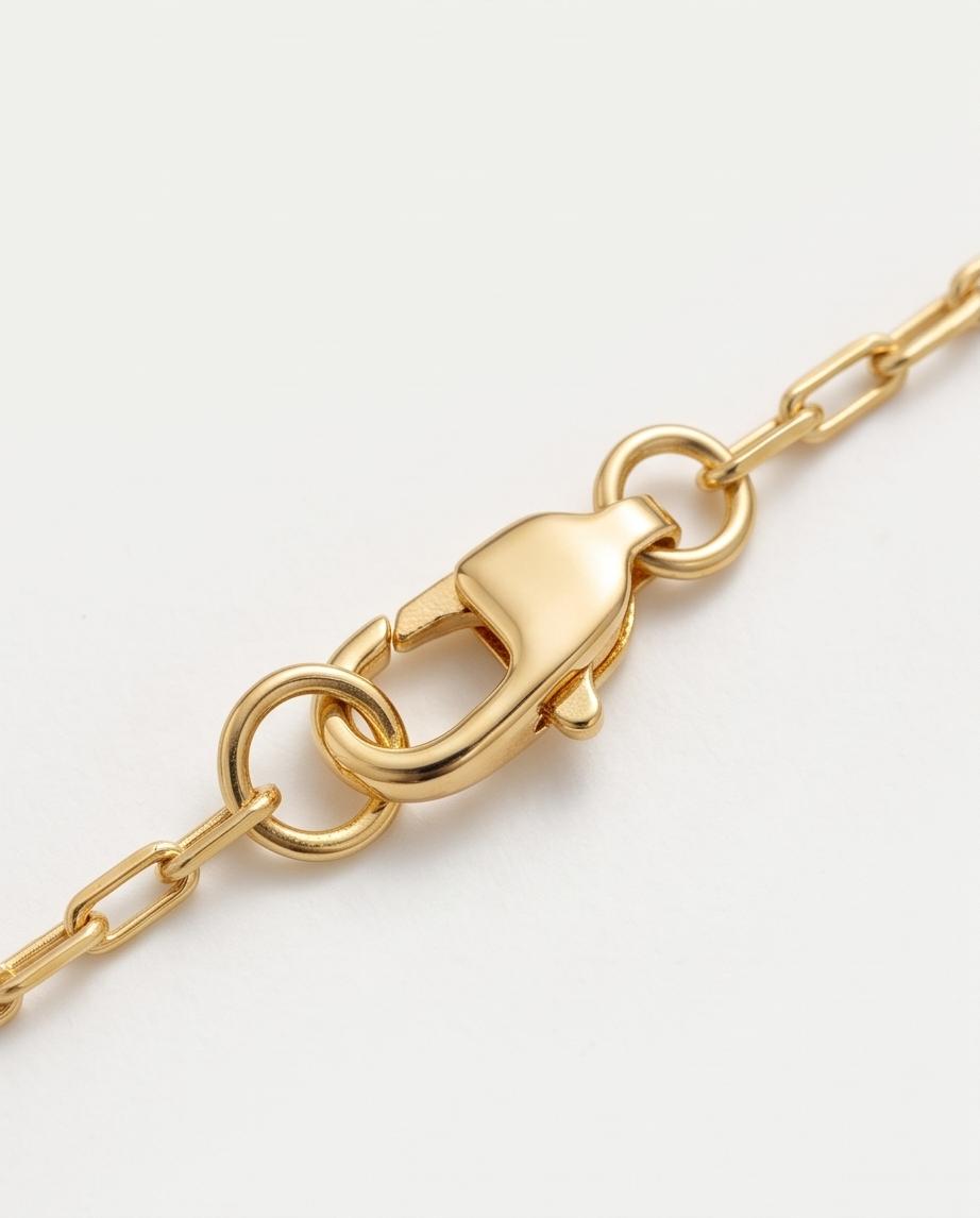 Halskette mit Kleeblatt Anhänger mit Zirkonia