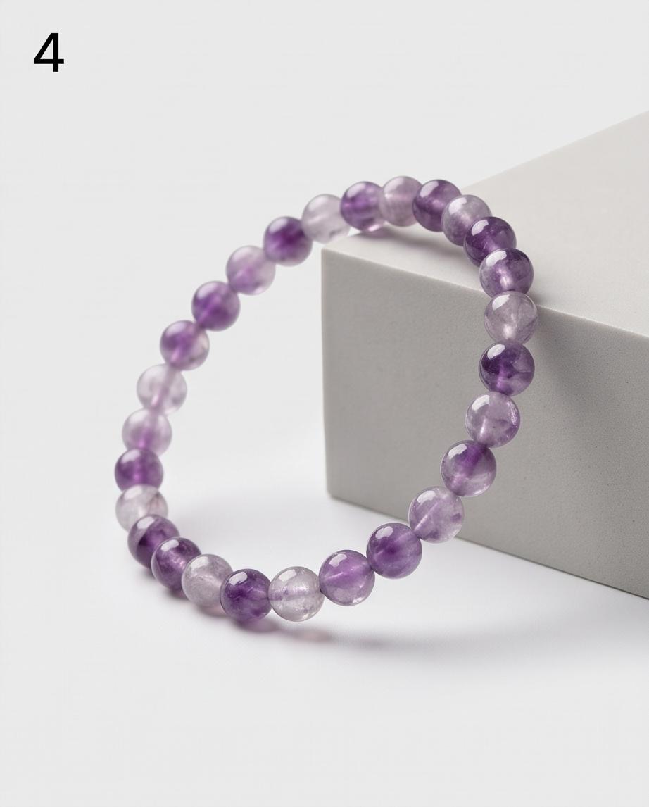 Lavendel Amethyst Edelstein Armband (4mm)