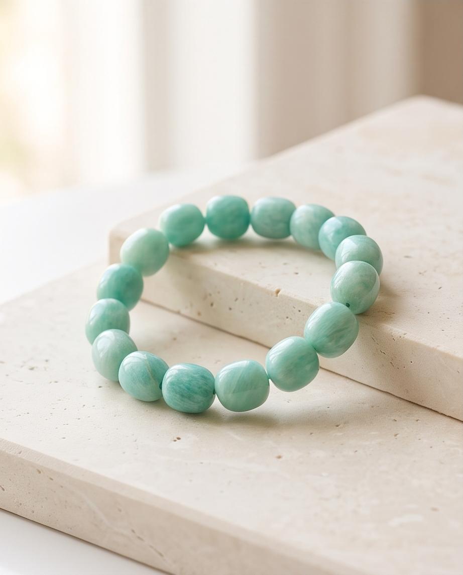 Amazonit Edelstein Nugget Armband