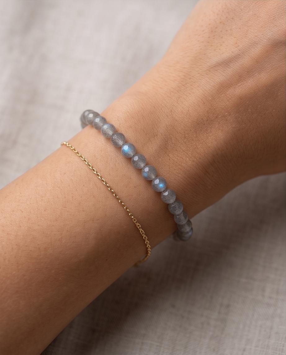 Labradorit Edelstein Armband facettiert