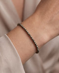 Pyrit Edelstein Armband facettiert mit 925 Silberverschluss