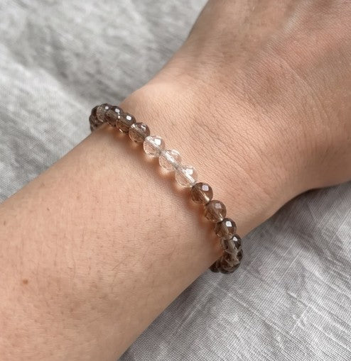 Rauchquarz Edelstein Armband facettiert