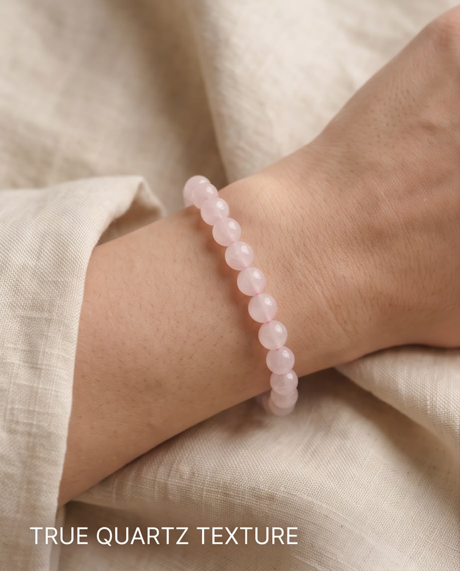Rosenquarz Edelstein Armband