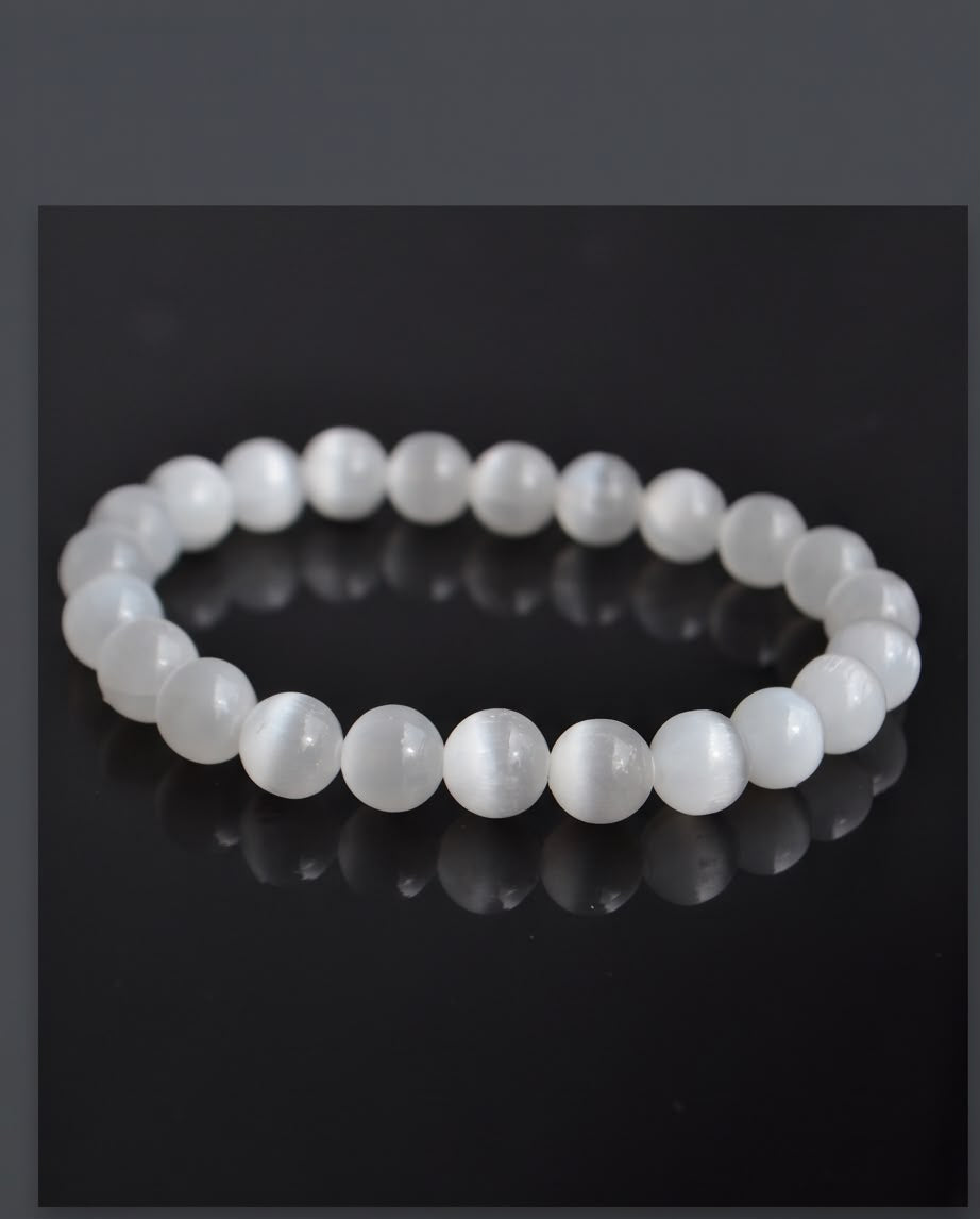 Selenit Edelstein Armband