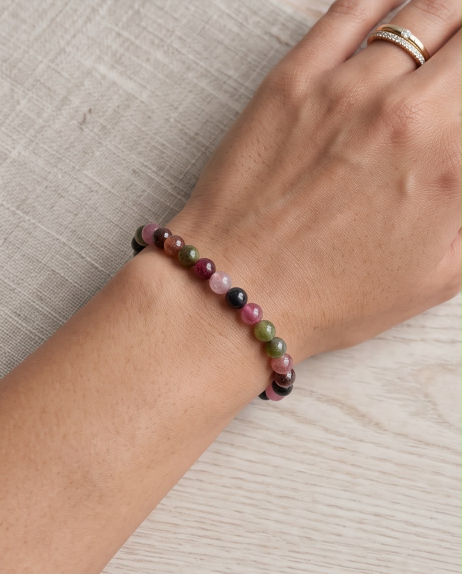 Turmalin bunt Edelstein Armband
