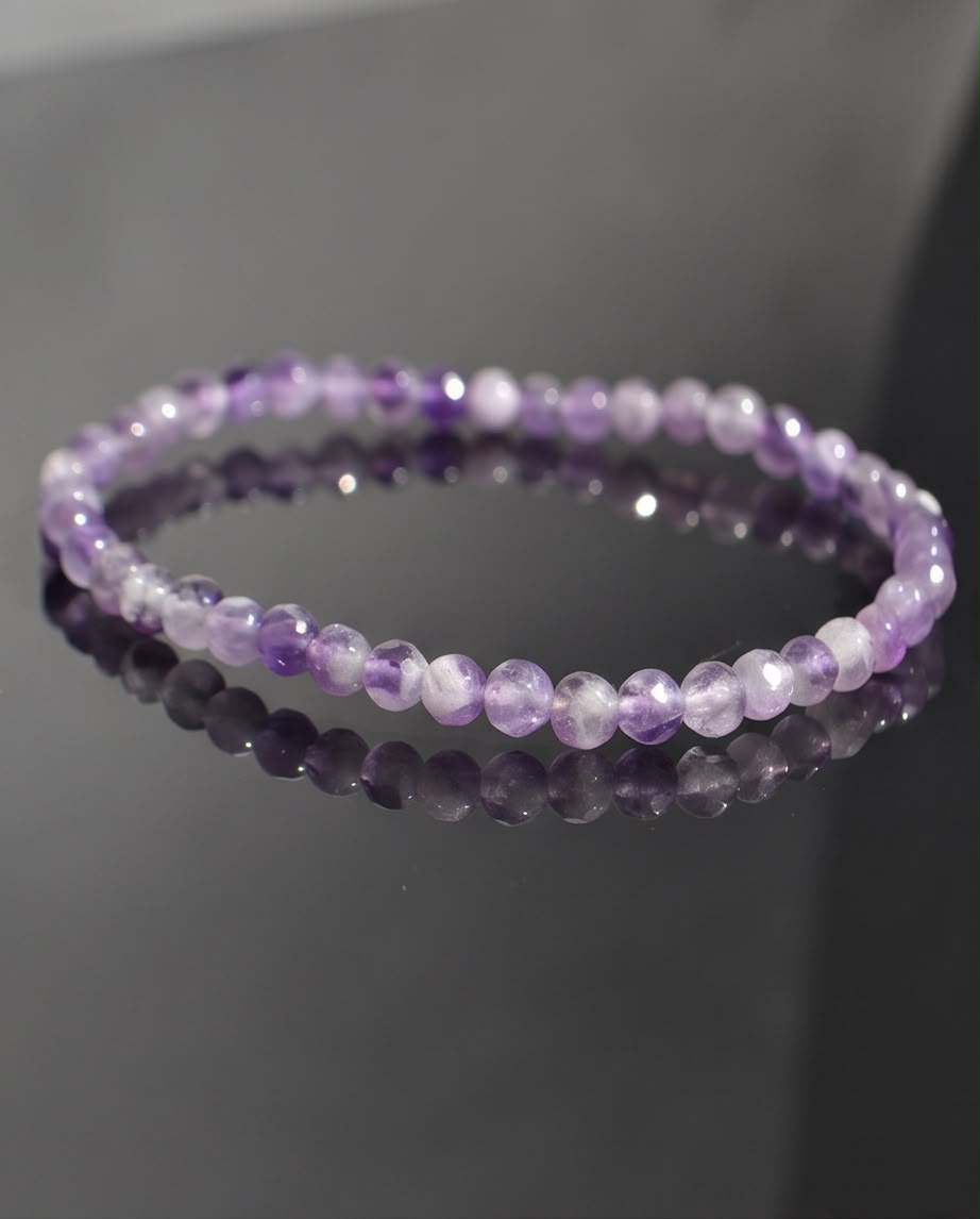 Lavendel Amethyst Edelstein Armband facettiert