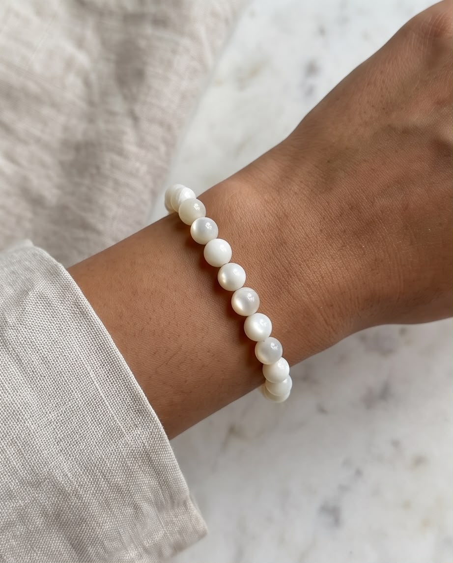 Perlmutt Edelstein Armband