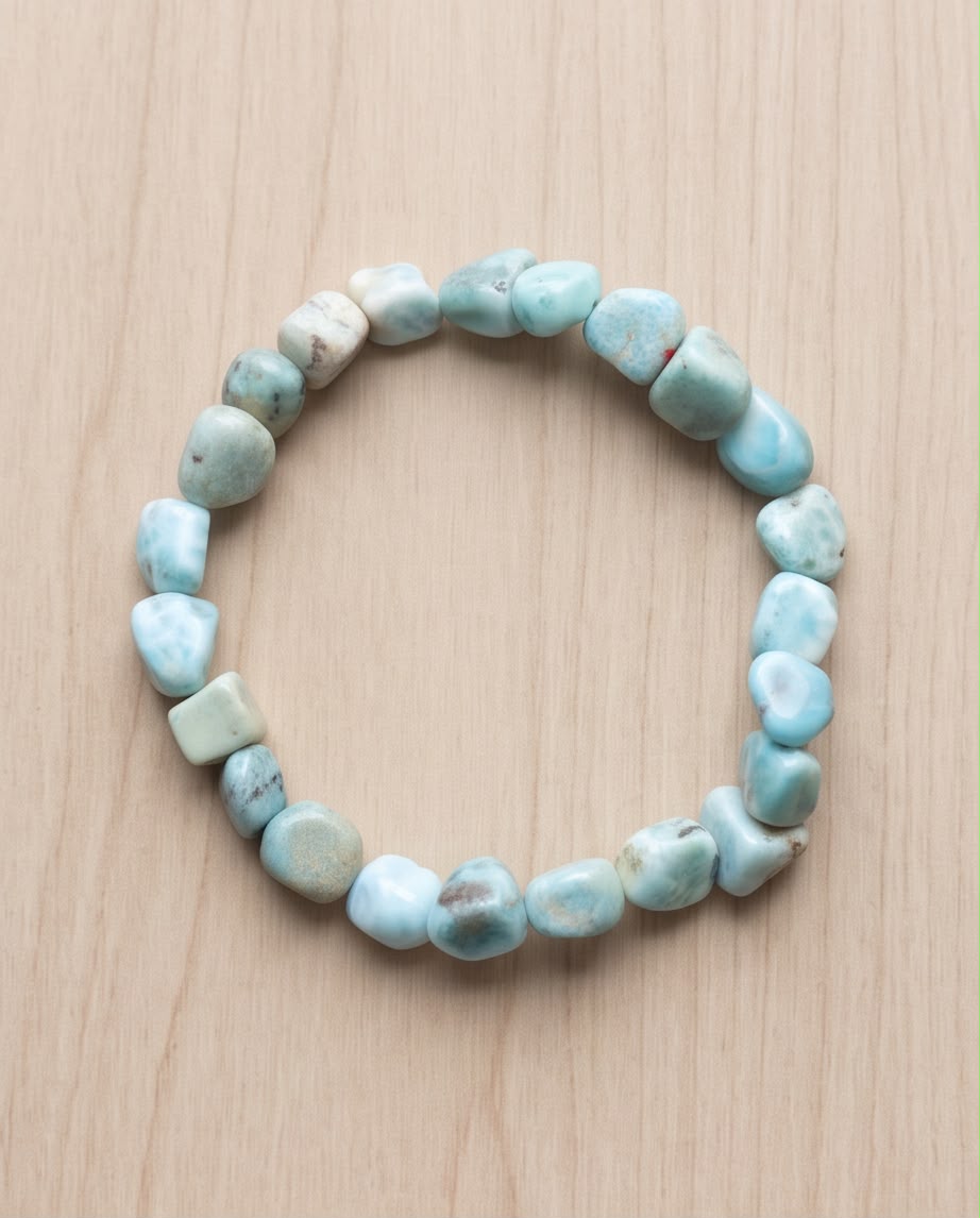 Larimar Edelstein Nugget Armband