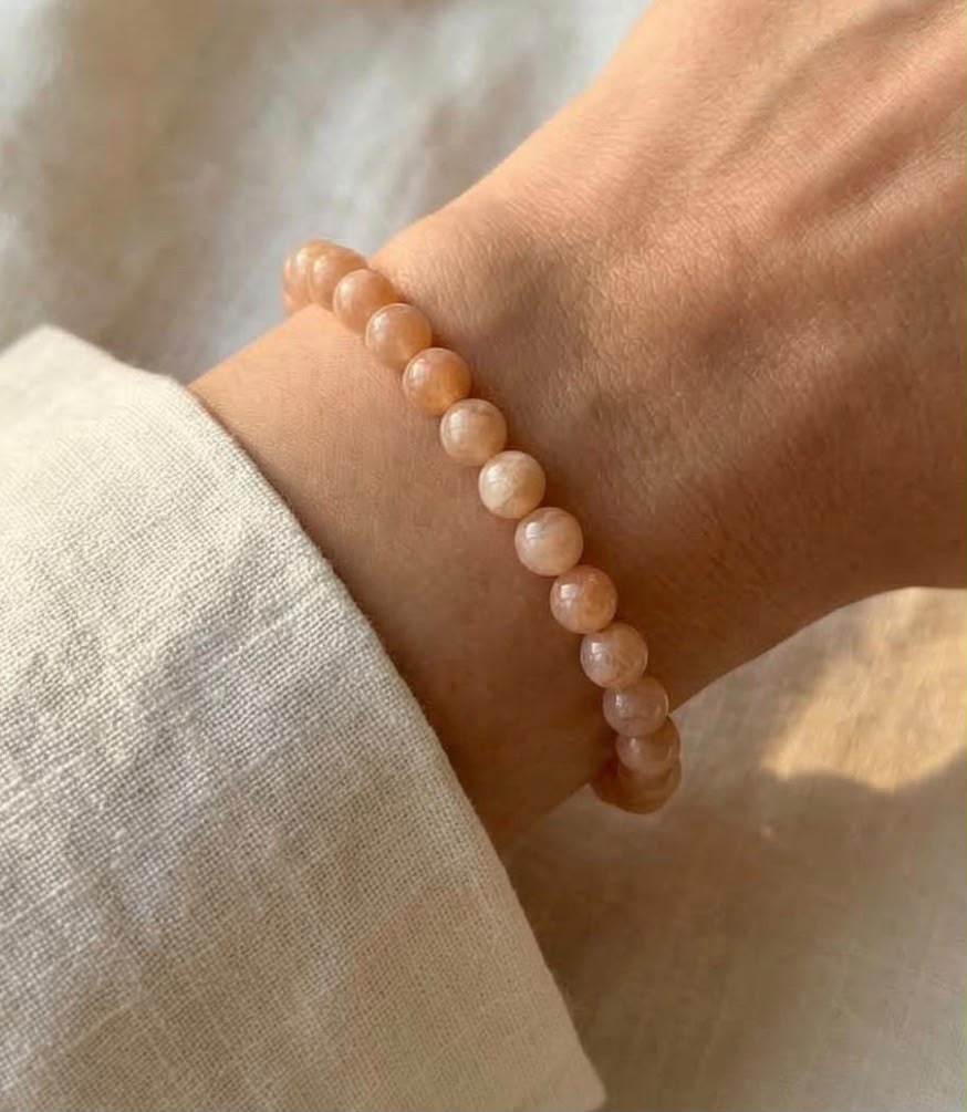 Pfirsich Mondstein Edelstein Armband