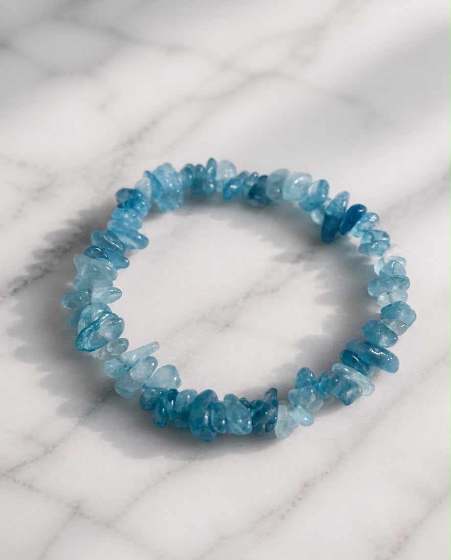 Aquamarin Edelstein Splitter Armband