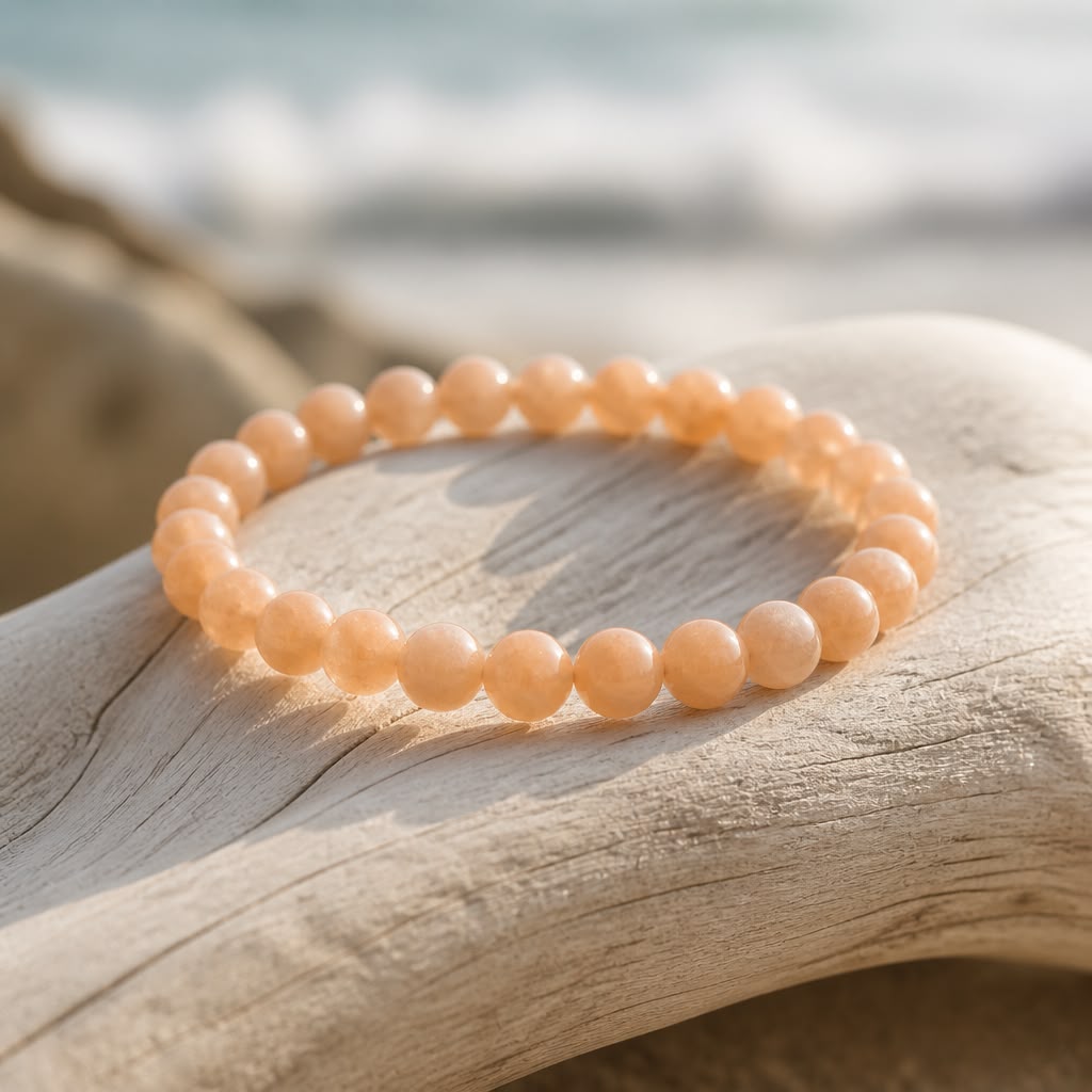Pfirsich Mondstein Edelstein Armband