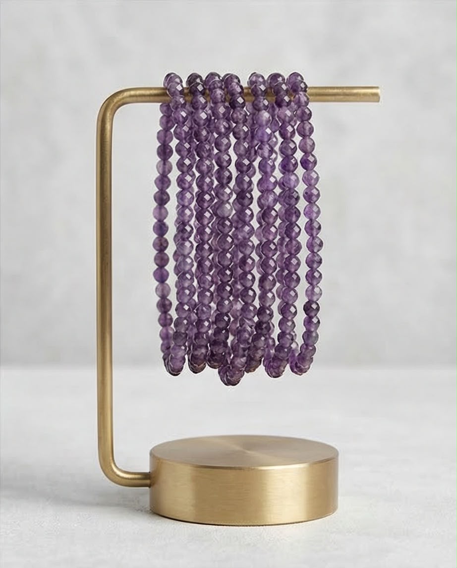 Amethyst Edelstein Armband facettiert (dunkel)