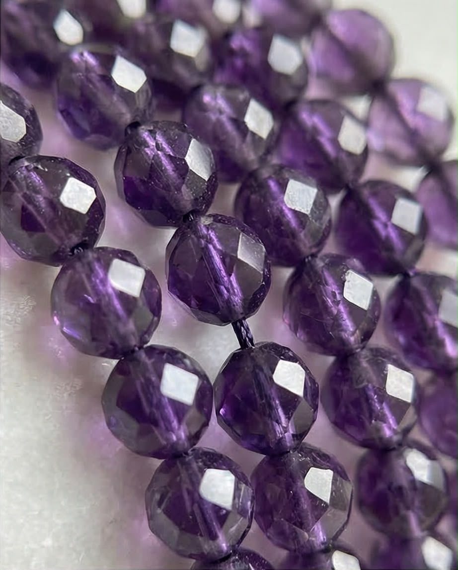 Amethyst Edelstein Armband facettiert (dunkel)