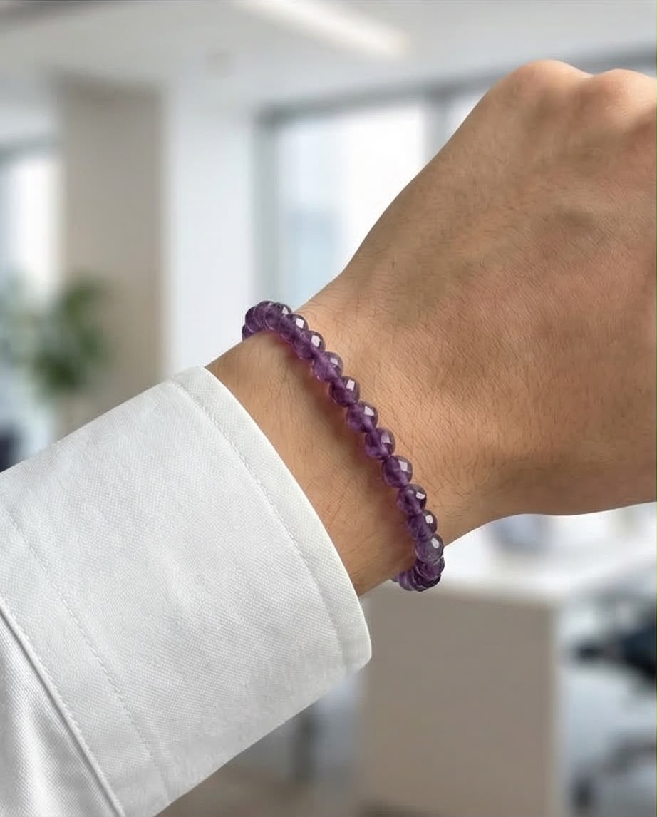 Amethyst Edelstein Armband facettiert (dunkel)