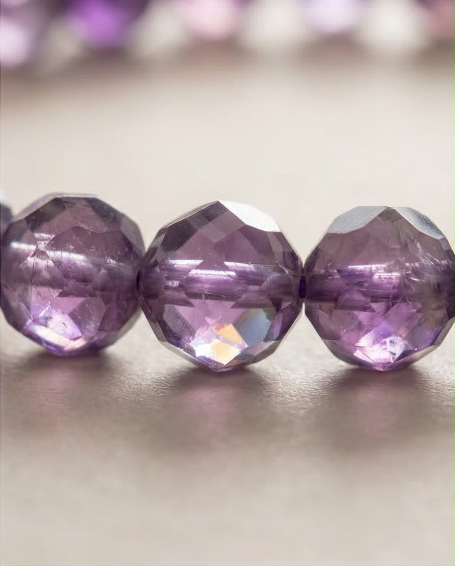 Amethyst Edelstein Armband facettiert (dunkel)