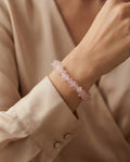 Rosenquarz Edelstein Splitter Armband