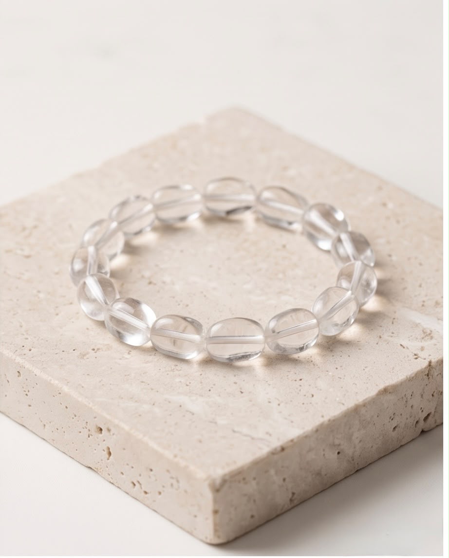Bergkristall Edelstein Nugget Armband