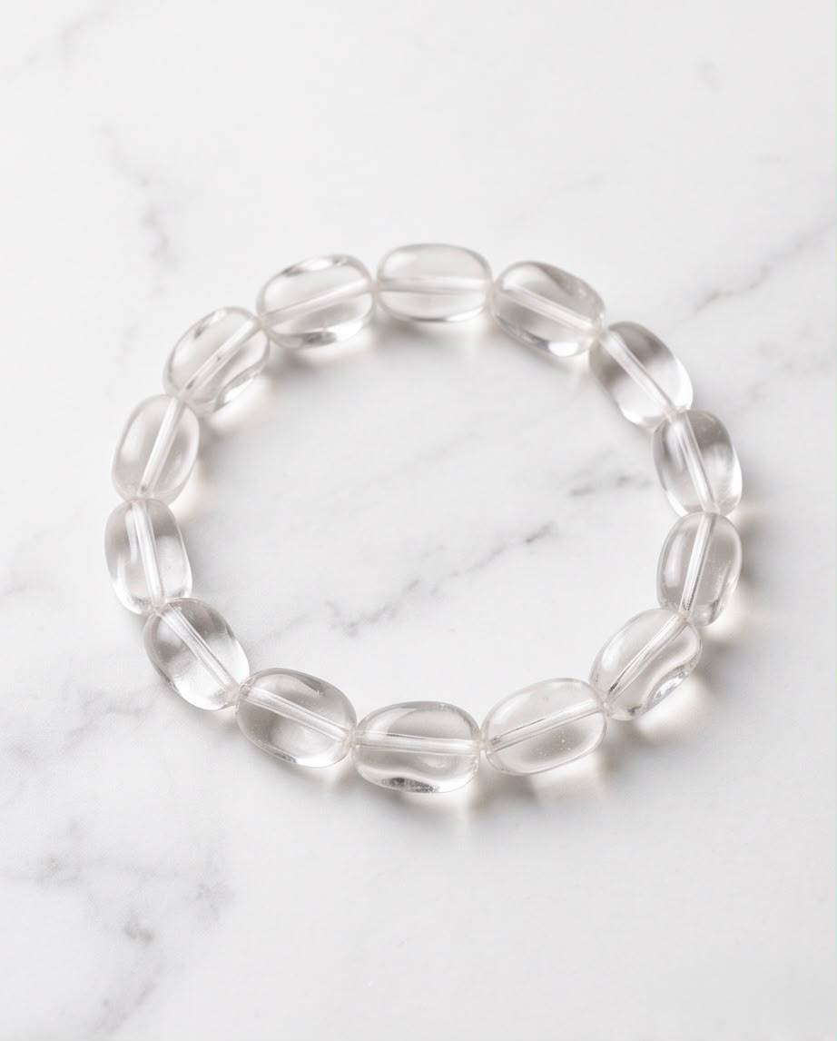 Bergkristall Edelstein Nugget Armband