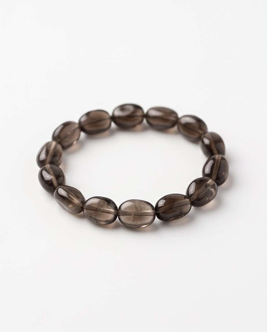 Rauchquarz Edelstein Nugget Armband