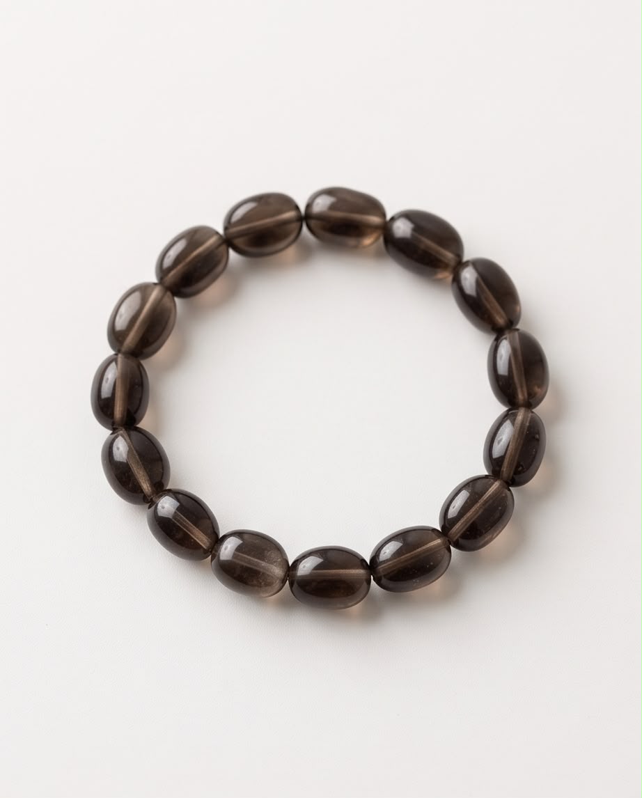 Rauchquarz Edelstein Nugget Armband