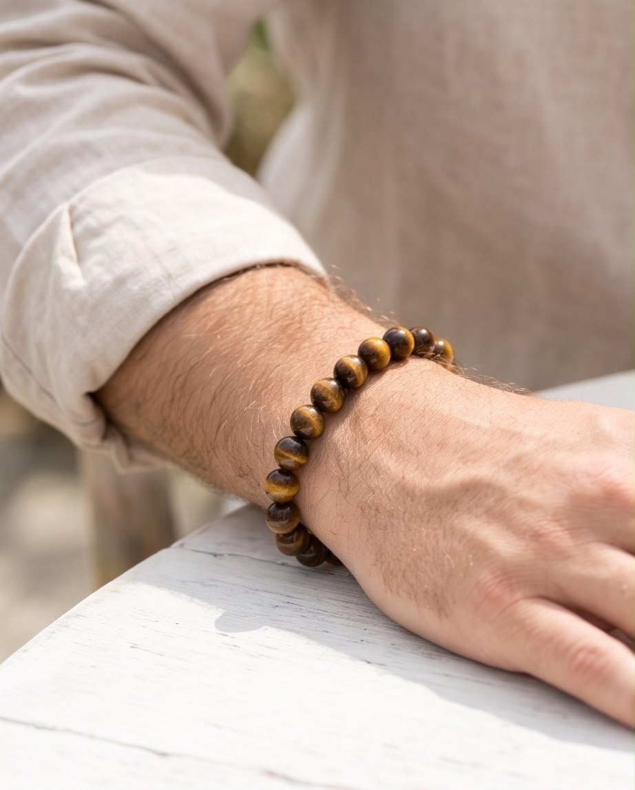 Tigerauge Edelstein Armband Herren