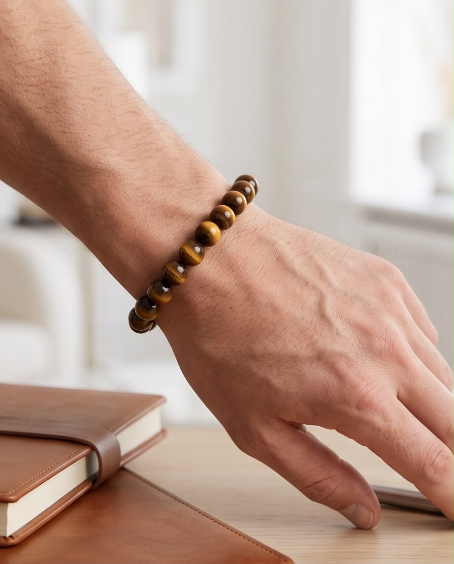 Tigerauge Edelstein Armband Herren