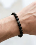 Obsidian - Hämatit Edelstein Armband Herren