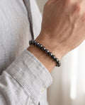 Hämatit Edelstein Armband Herren (8mm)