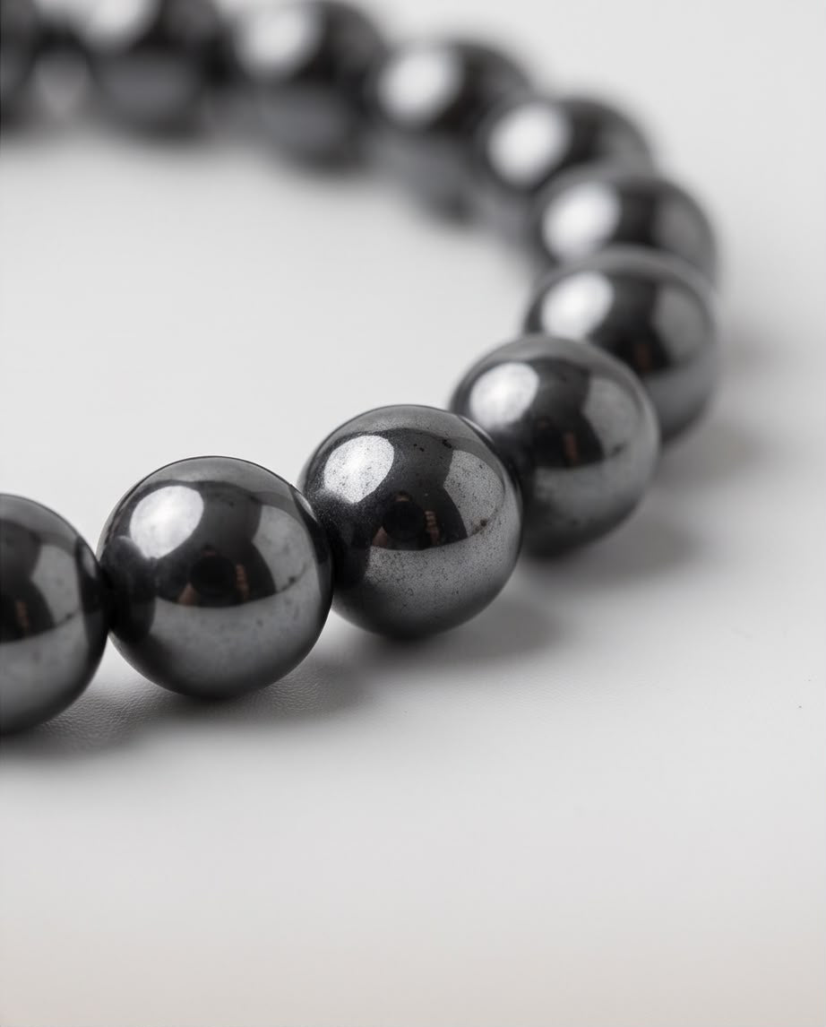 Hämatit Edelstein Armband Herren (8mm)