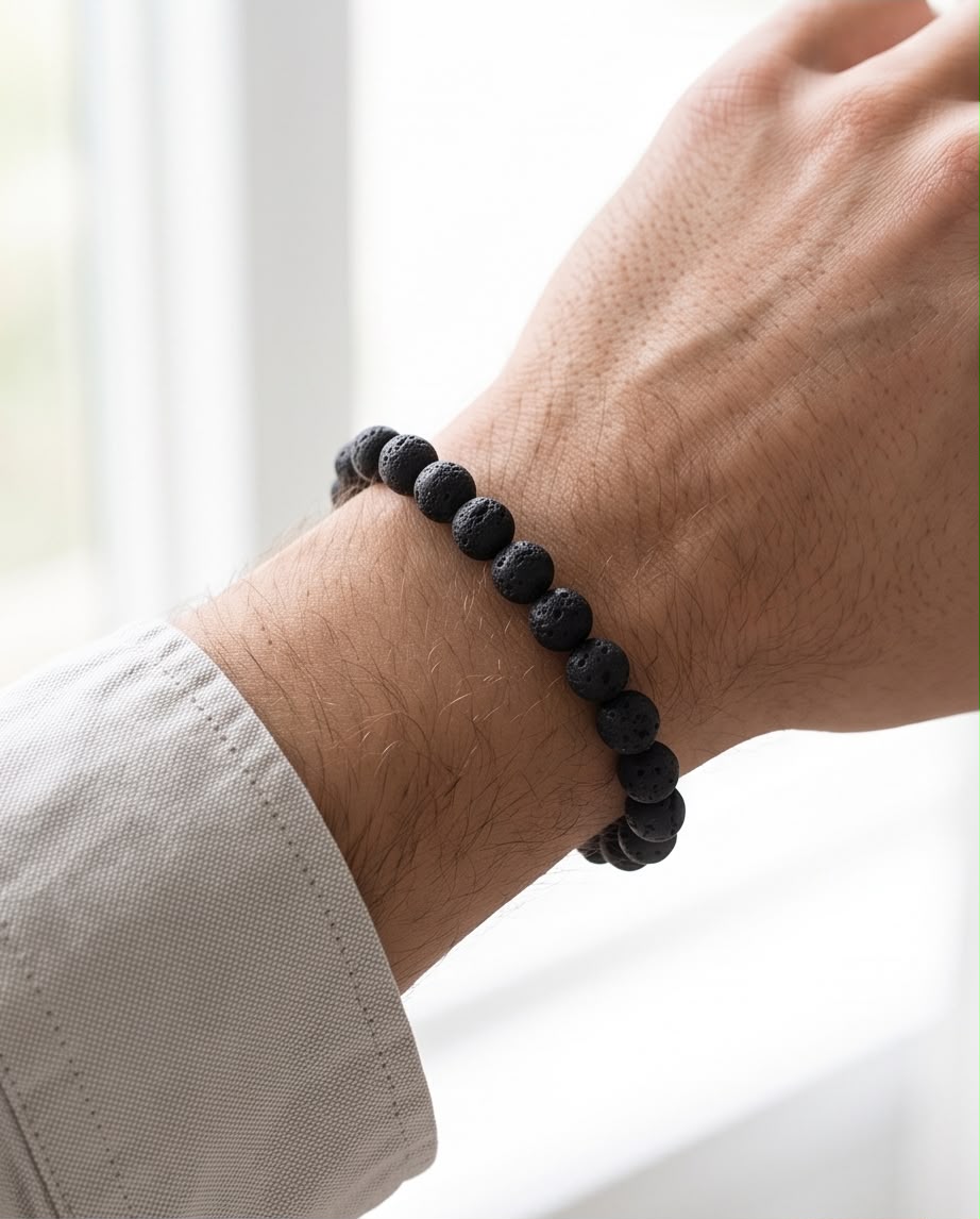 Lavastein Armband Herren