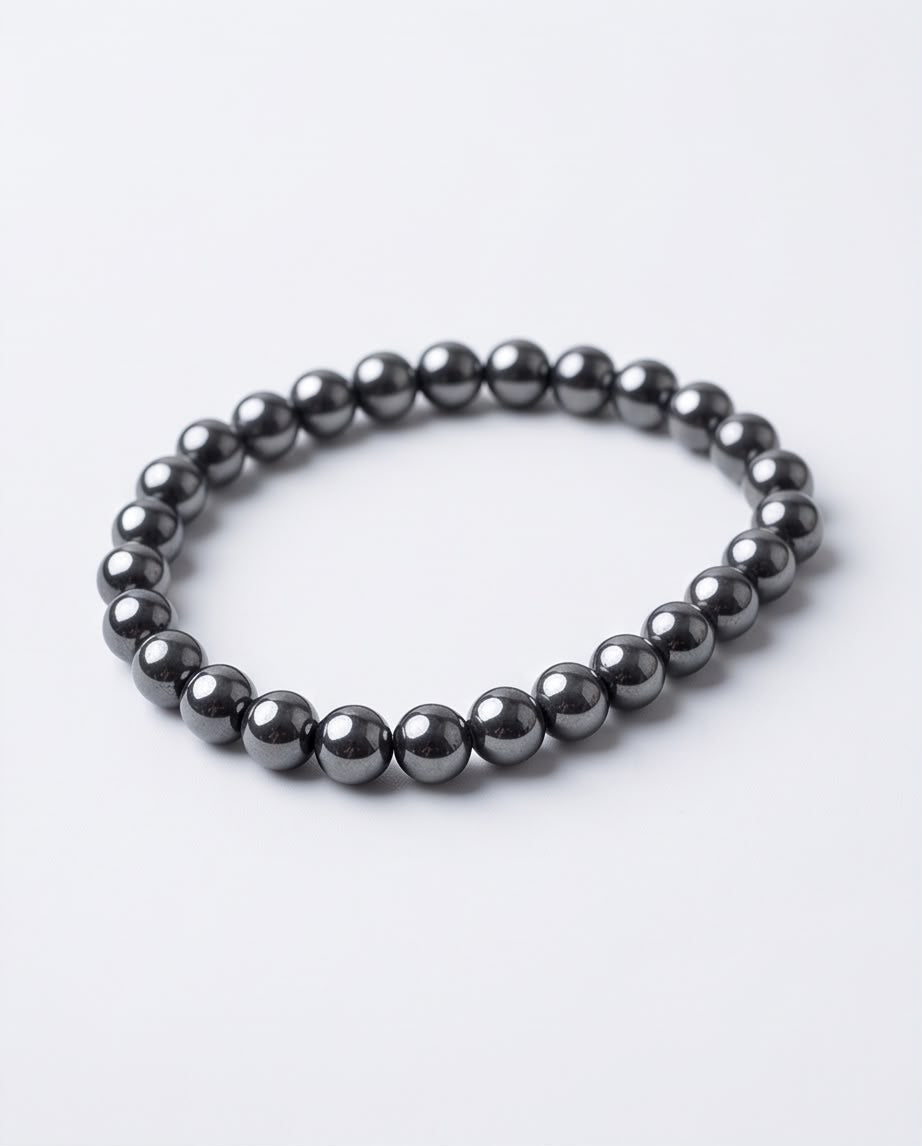Hämatit Edelstein Armband Herren (6mm)