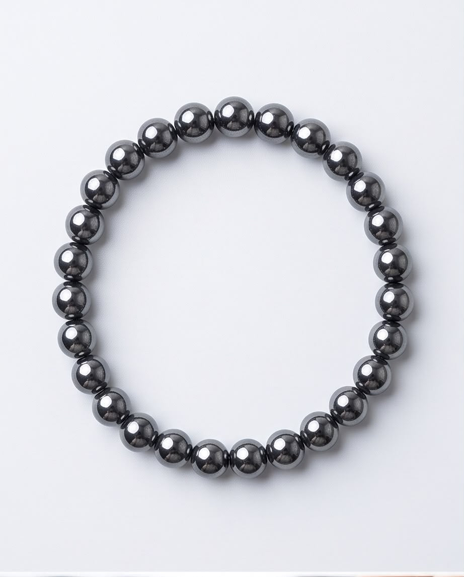 Hämatit Edelstein Armband Herren (6mm)