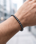 Hämatit Edelstein Armband Herren (6mm)