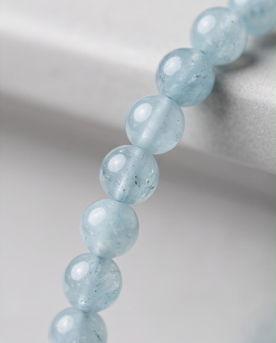 Aquamarin Edelstein Armband (4mm)