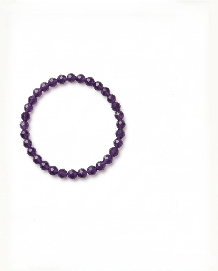 Amethyst Edelstein Armband facettiert (dunkel)