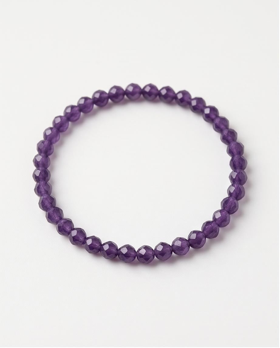 Amethyst Edelstein Armband facettiert (dunkel)