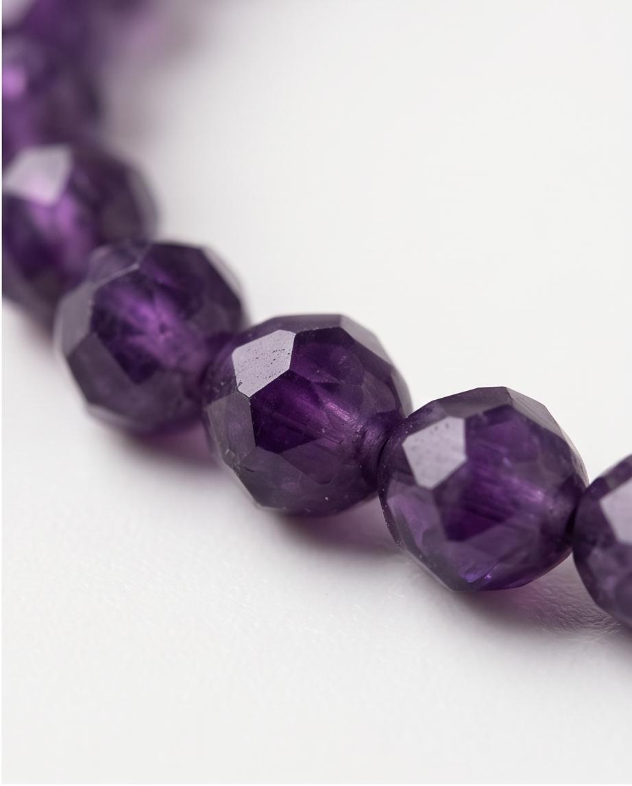 Amethyst Edelstein Armband facettiert (dunkel)