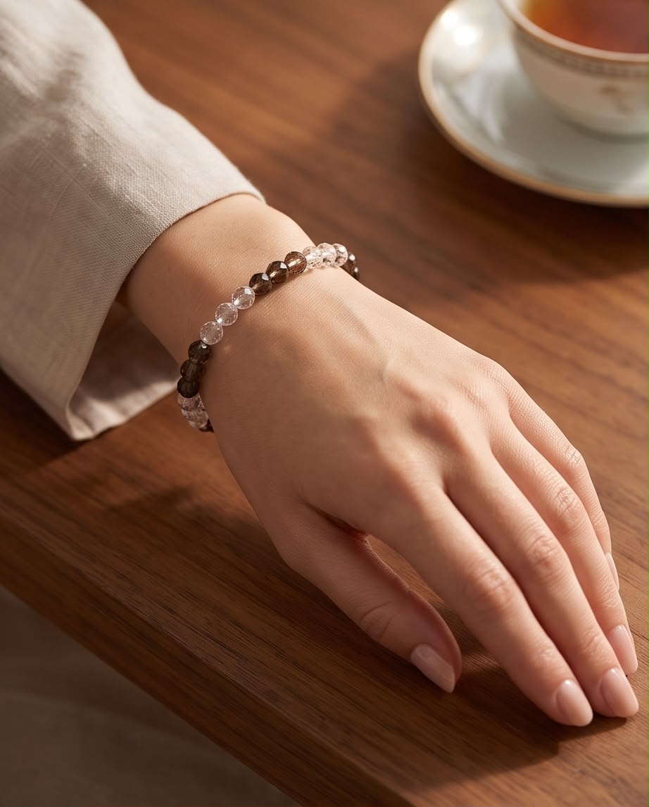 Rauchquarz Edelstein Armband facettiert
