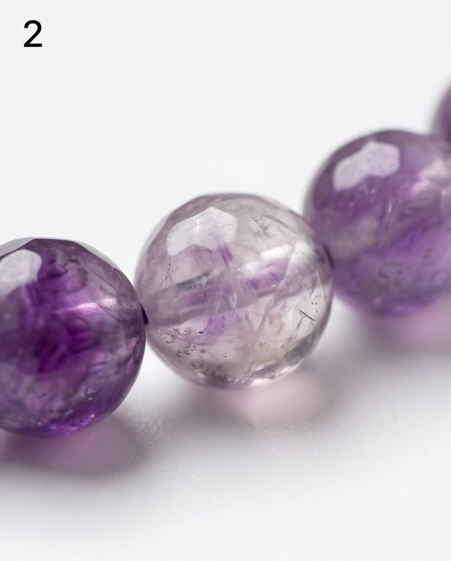 Lavendel Amethyst Edelstein Armband facettiert