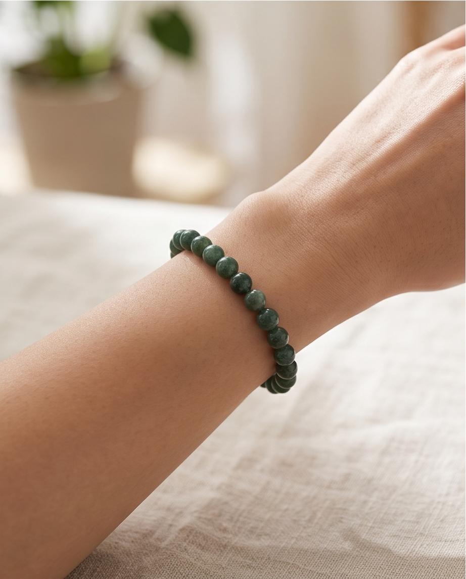 Moosachat Edelstein Armband