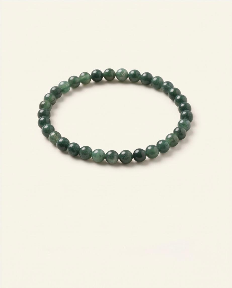 Moosachat Edelstein Armband