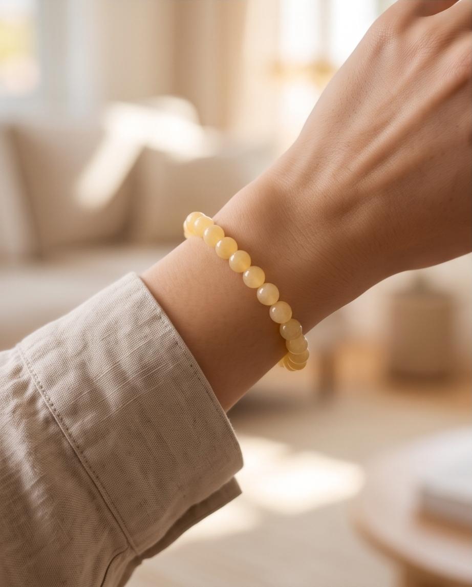 Orangen Calcit Edelstein Armband