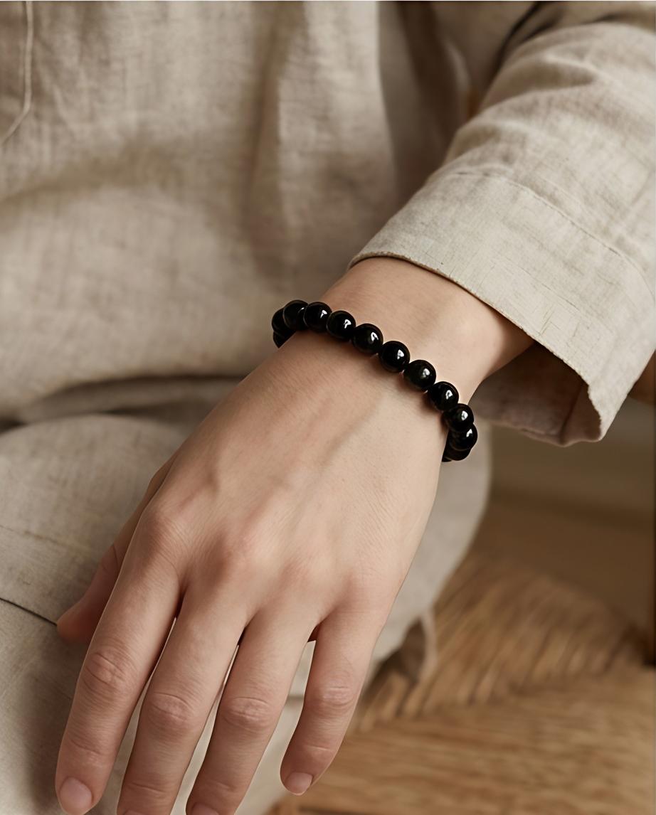 Obsidian Edelstein Armband Herren